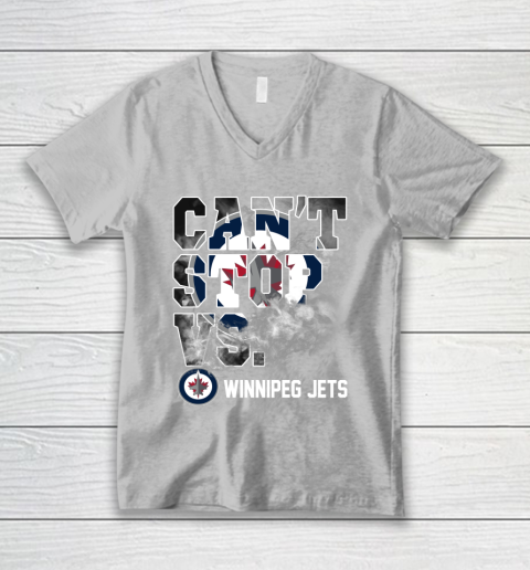 NHL Winnipeg Jets Hockey Can't Stop Vs V-Neck T-Shirt 3