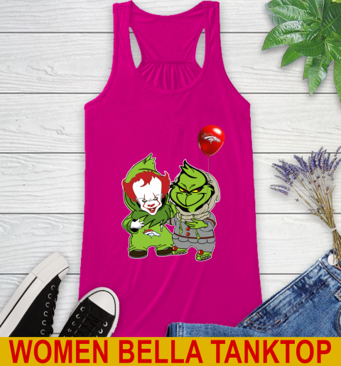 Denver Broncos Baby Pennywise Grinch Christmas NFL Football Racerback Tank 8