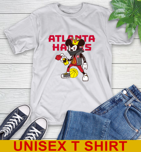 Atlanta Hawks NBA Basketball Mickey Peace Sign Sports T-Shirt - Image 13