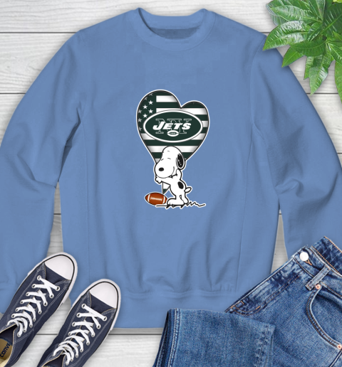 New York Jets NFL Football The Peanuts Movie Adorable Snoopy Sweatshirt 11