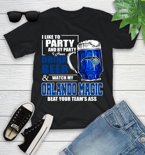 NBA Drink Beer and Watch My Orlando Magic Beat Your Team's Ass Basketball Youth T-Shirt
