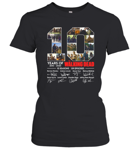 10 Years Of The Walking Dead Signature Women's T-Shirt