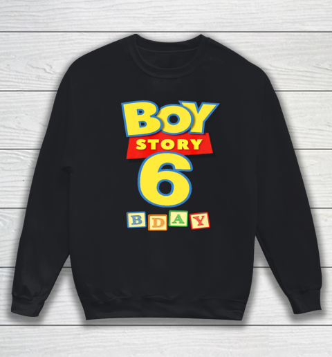 Toy Blocks Boy Story 6 Year Old Birthday Sweatshirt