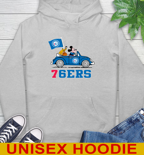 NBA Basketball Philadelphia 76ers Pluto Mickey Driving Disney Shirt Hoodie 6