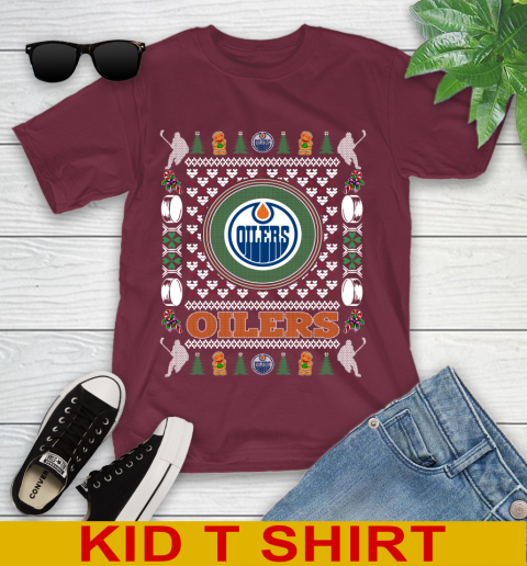 Edmonton Oilers Merry Christmas NHL Hockey Loyal Fan Youth T-Shirt 5
