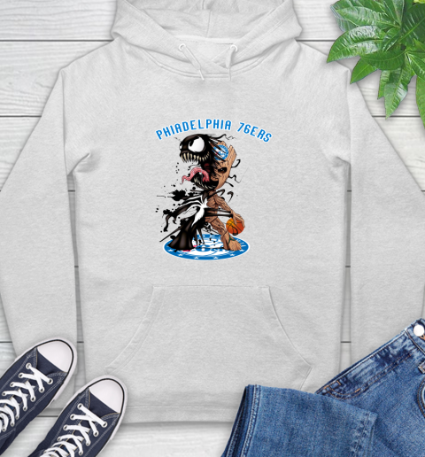 NBA Philadelphia 76ers Basketball Venom Groot Guardians Of The Galaxy Hoodie