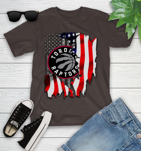 Toronto Raptors NBA Basketball American Flag Youth T-Shirt 7