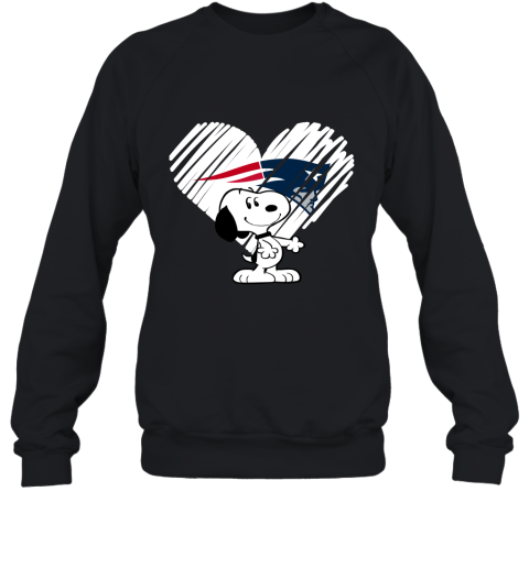I Love New England Patriots Snoopy In My Heart NFL Sweatshirt