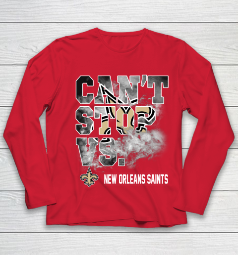 NFL New Orleans Saints Can't Stop Vs Youth Long Sleeve 8