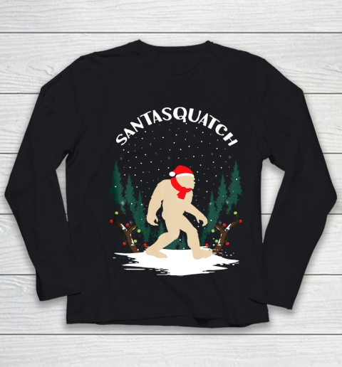 Santasquatch Sasquatch Funny Bigfoot Christmas Santa Hat And Youth Long Sleeve