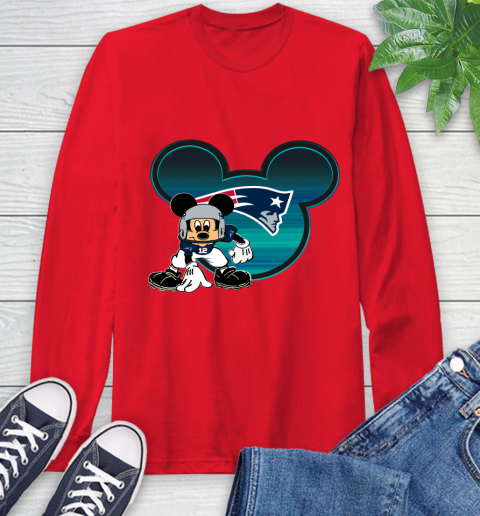NFL New England Patriots Mickey Mouse Disney Football T Shirt Long Sleeve T-Shirt 10