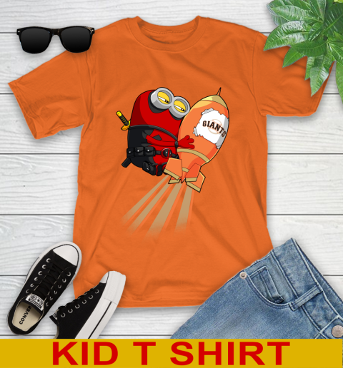 MLB Baseball San Francisco Giants Deadpool Minion Marvel Shirt Youth T-Shirt 8