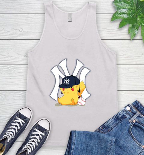 MLB Pikachu Baseball Sports New York Yankees Tank Top