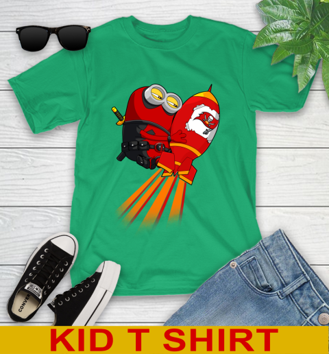 NFL Football Tampa Bay Buccaneers Deadpool Minion Marvel Shirt Youth T-Shirt 7