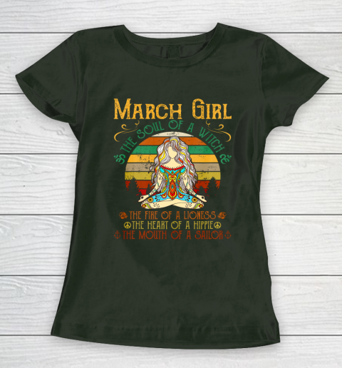 The Fire Of A Lioness March Girl Shirt