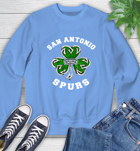 NBA San Antonio Spurs Three Leaf Clover St Patrick's Day Basketball Sports Sweatshirt 11