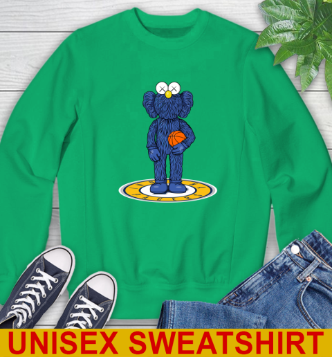 NBA Basketball Indiana Pacers Kaws Bff Blue Figure Shirt Sweatshirt 6