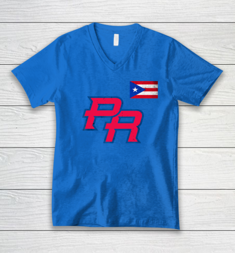 Puerto Rico 2023 Baseball Flag Pride red Boricua Puerto Rico V-Neck T-Shirt 4