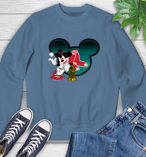 MLB Boston Red Sox The Commissioner's Trophy Mickey Mouse Disney Sweatshirt 7