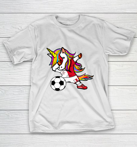 Funny Dabbing Unicorn Malta Football Maltese Flag Soccer T-Shirt