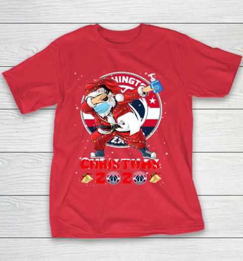 Washington Wizards Funny Santa Claus Dabbing Christmas 2020 NBA Youth T-Shirt 7