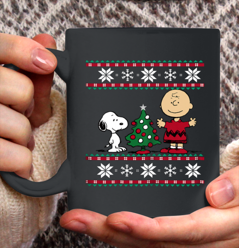 Peanuts Snoopy and Charlie Christmas Ceramic Mug 11oz