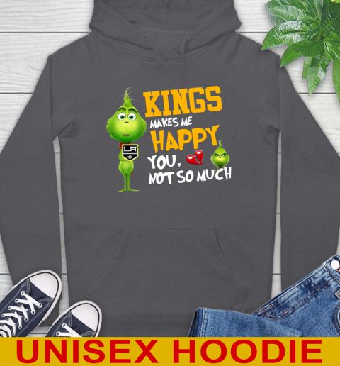 NHL Los Angeles Kings Makes Me Happy You Not So Much Grinch Hockey Sports Hoodie 7