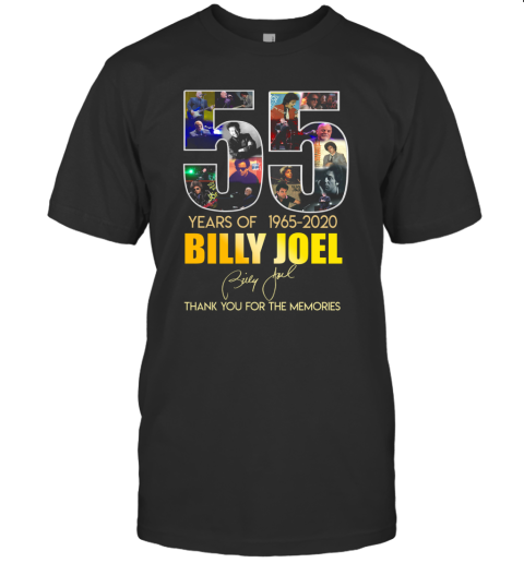 55 Years Of 1965 2020 Billy Joel Thank You For The Memories T-Shirt