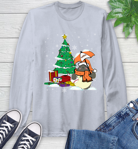 San Francisco Giants MLB Baseball Cute Tonari No Totoro Christmas Sports Long Sleeve T-Shirt 6
