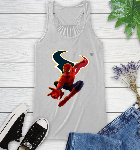 NFL Spider Man Avengers Endgame Football Houston Texans Racerback Tank