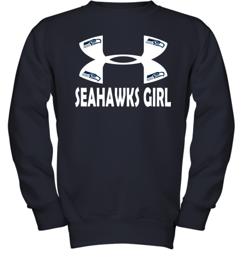 NFL Seattle Seahawks Girl Under Armour Football Sports Youth Hoodie