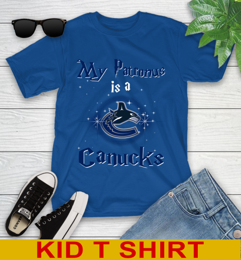 NHL Hockey Harry Potter My Patronus Is A Vancouver Canucks Youth T-Shirt 10