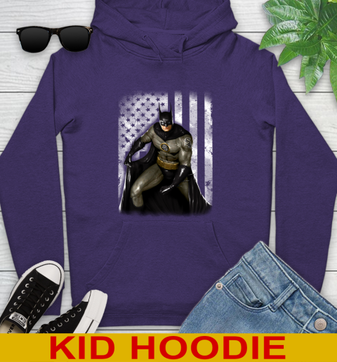 Chicago White Sox MLB Baseball Batman DC American Flag Shirt Youth Hoodie - Image 6