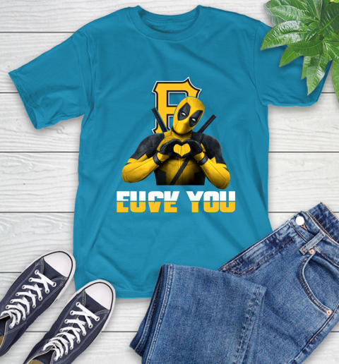 MLB Pittsburgh Pirates Deadpool Love You Fuck You Baseball Sports T-Shirt 9