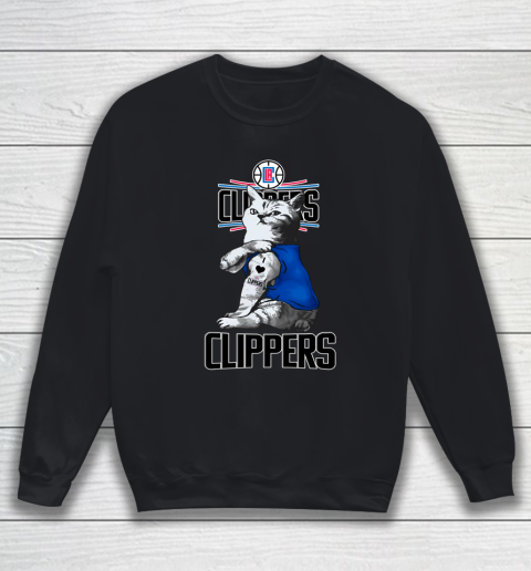 NBA Basketball My Cat Loves LA Clippers Sweatshirt
