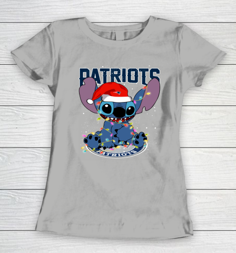 New England Patriots NFL Football noel stitch Christmas Women's T-Shirt 8