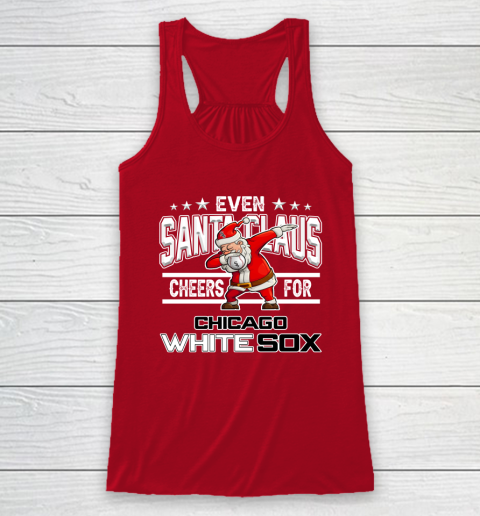 Chicago White Sox Even Santa Claus Cheers For Christmas MLB Racerback Tank 4