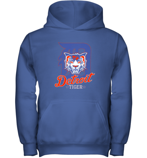 ykxk tiger mascot distressed detroit baseball t shirt new youth hoodie 43 front royal