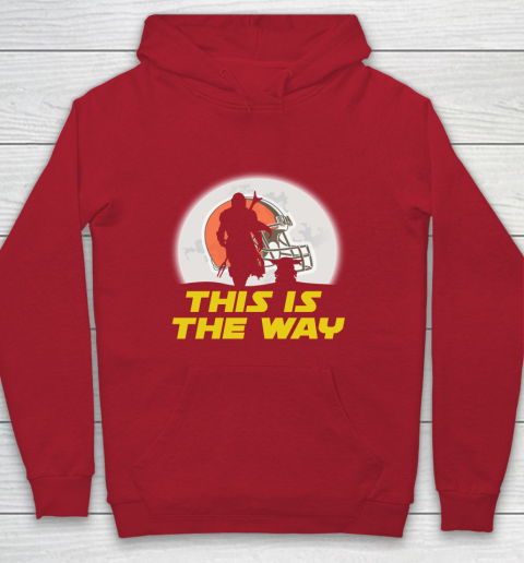 Cleveland Browns NFL Football Star Wars Yoda And Mandalorian This Is The Way Youth Hoodie 7