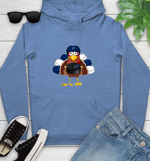 Tampa Bay Lightning Turkey Thanksgiving Day Youth Hoodie 12