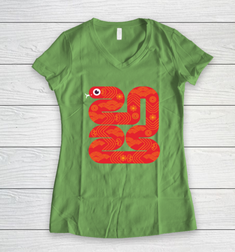 Lunar New Year 2025  Year of the Snake Women's V-Neck T-Shirt 4