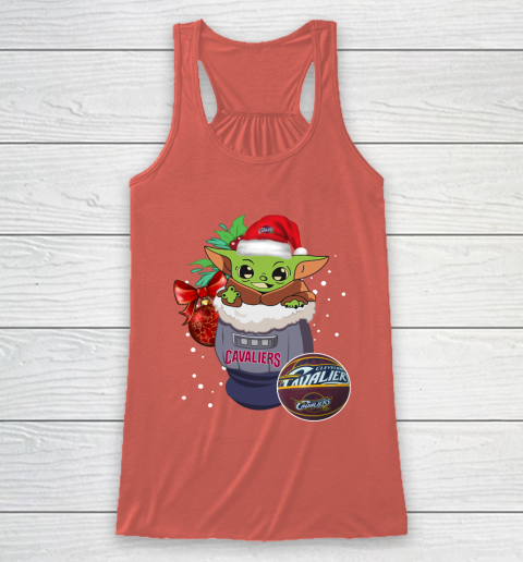 Cleveland Cavaliers Christmas Baby Yoda Star Wars Funny Happy NBA Racerback Tank 4