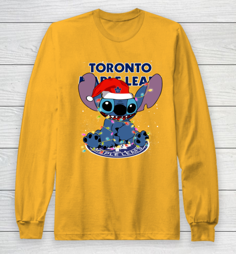 Toronto Maple Leafs NHL Hockey noel stitch Christmas Long Sleeve T-Shirt 2