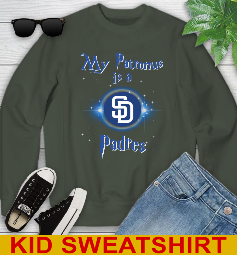 MLB Baseball Harry Potter My Patronus Is A San Diego Padres Youth Sweatshirt 8
