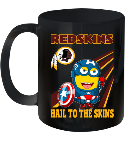 NFL Football Washington Redskins Captain America Marvel Avengers Minion Hail To The Skín Shirt Ceramic Mug 11oz