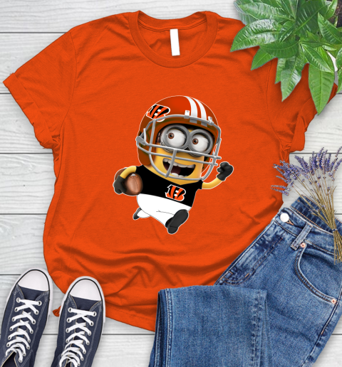 NFL Cincinnati Bengals Minions Disney Football Sports Women's T-Shirt 4