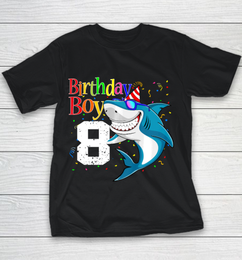 Kids 8th Birthday Boy Shark Shirts 8 Jaw Some Four Tees Boys 8 Years Old Youth T-Shirt