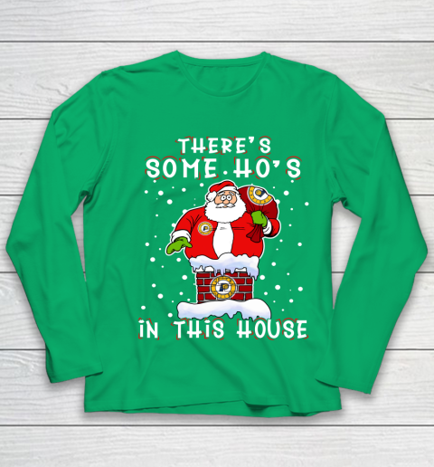 Indiana Pacers Christmas There Is Some Hos In This House Santa Stuck In The Chimney NBA Youth Long Sleeve 4