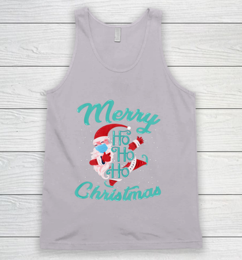 Merry Christmas Ho Ho Ho Santa Claus Wearing A Face Mask Tank Top 3