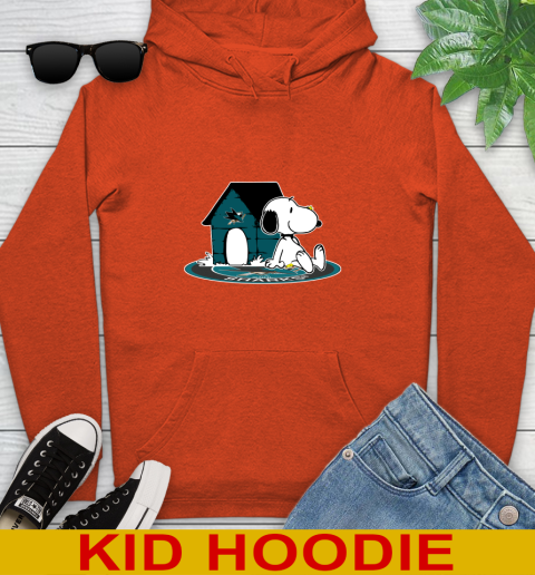 NHL Hockey San Jose Sharks Snoopy The Peanuts Movie Shirt Youth Hoodie